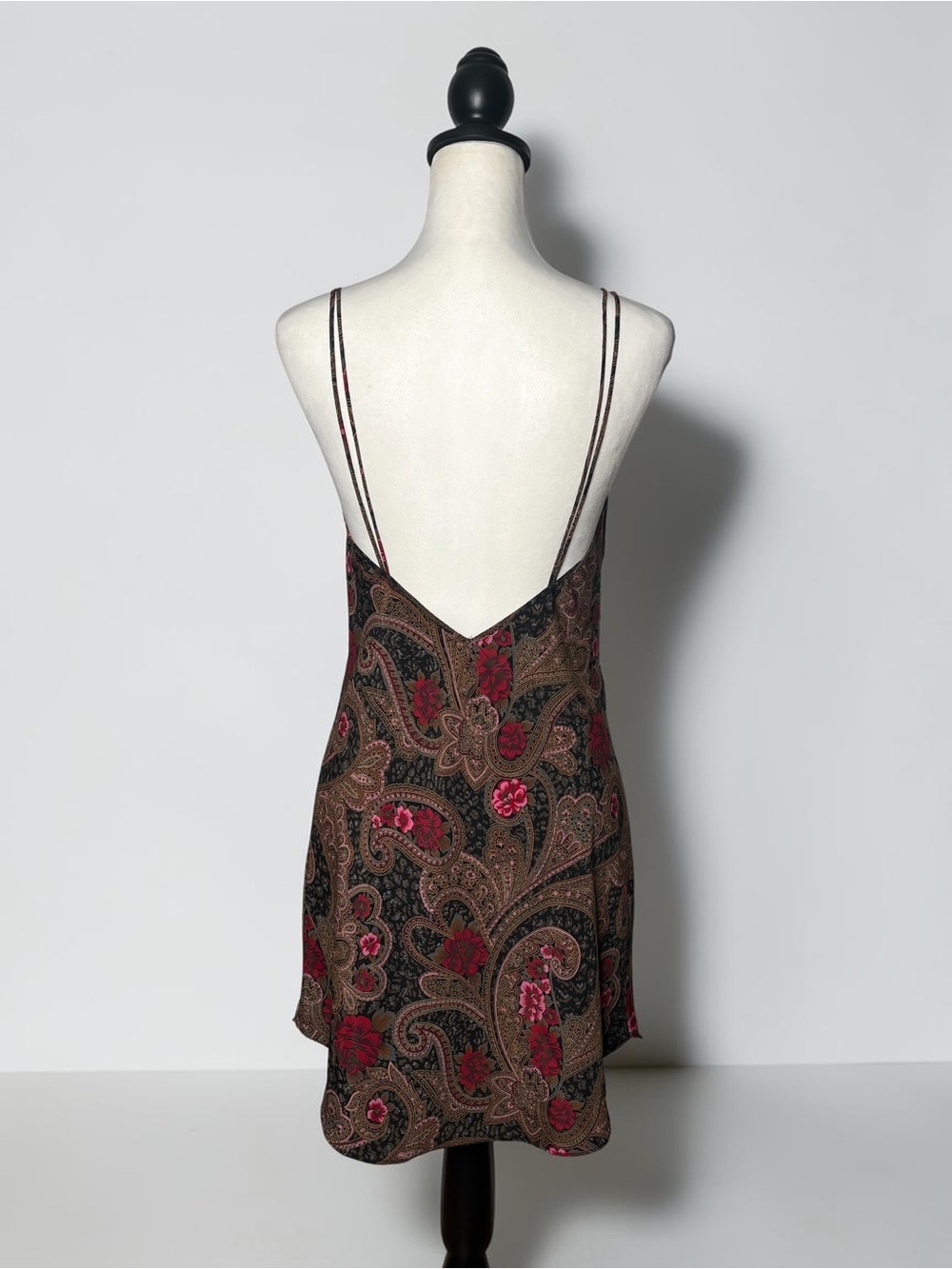 VTG Victoria's Secret Gold Label Paisley Lace Slip Dress Nightgown M - Picture 4 of 10